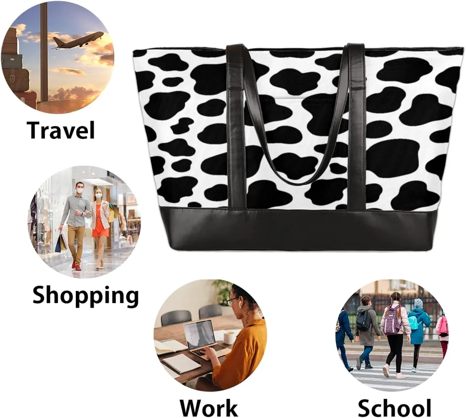 Tote Bag for Women with Zipper, Laptop Tote Bags Laptop Sleeve Case Shoulder Bag Messenger Bags