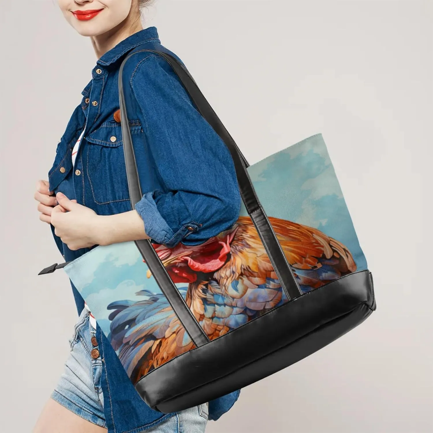 Tote Bag for Women with Zipper, Laptop Tote Bags Laptop Sleeve Case Shoulder Bag Messenger Bags