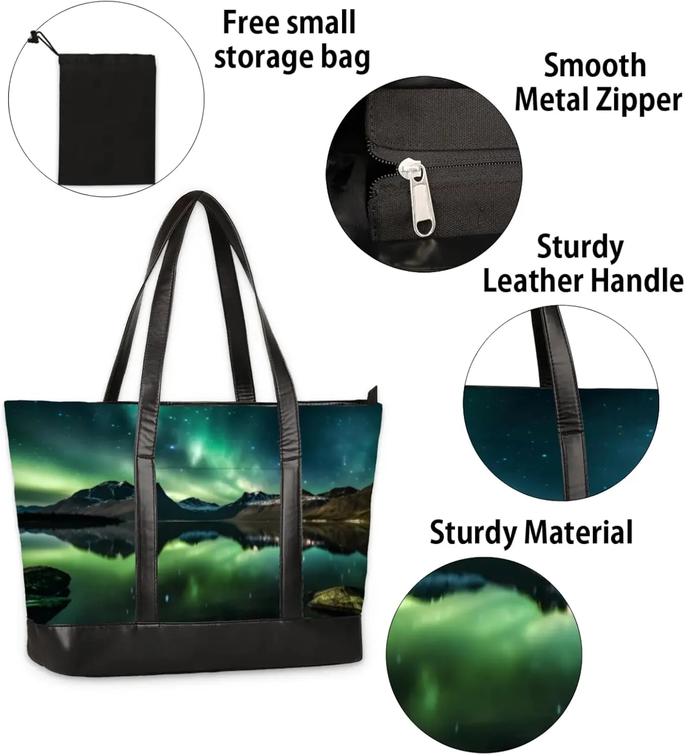 Tote Bag for Women with Zipper, Laptop Tote Bags Laptop Sleeve Case Shoulder Bag Messenger Bags