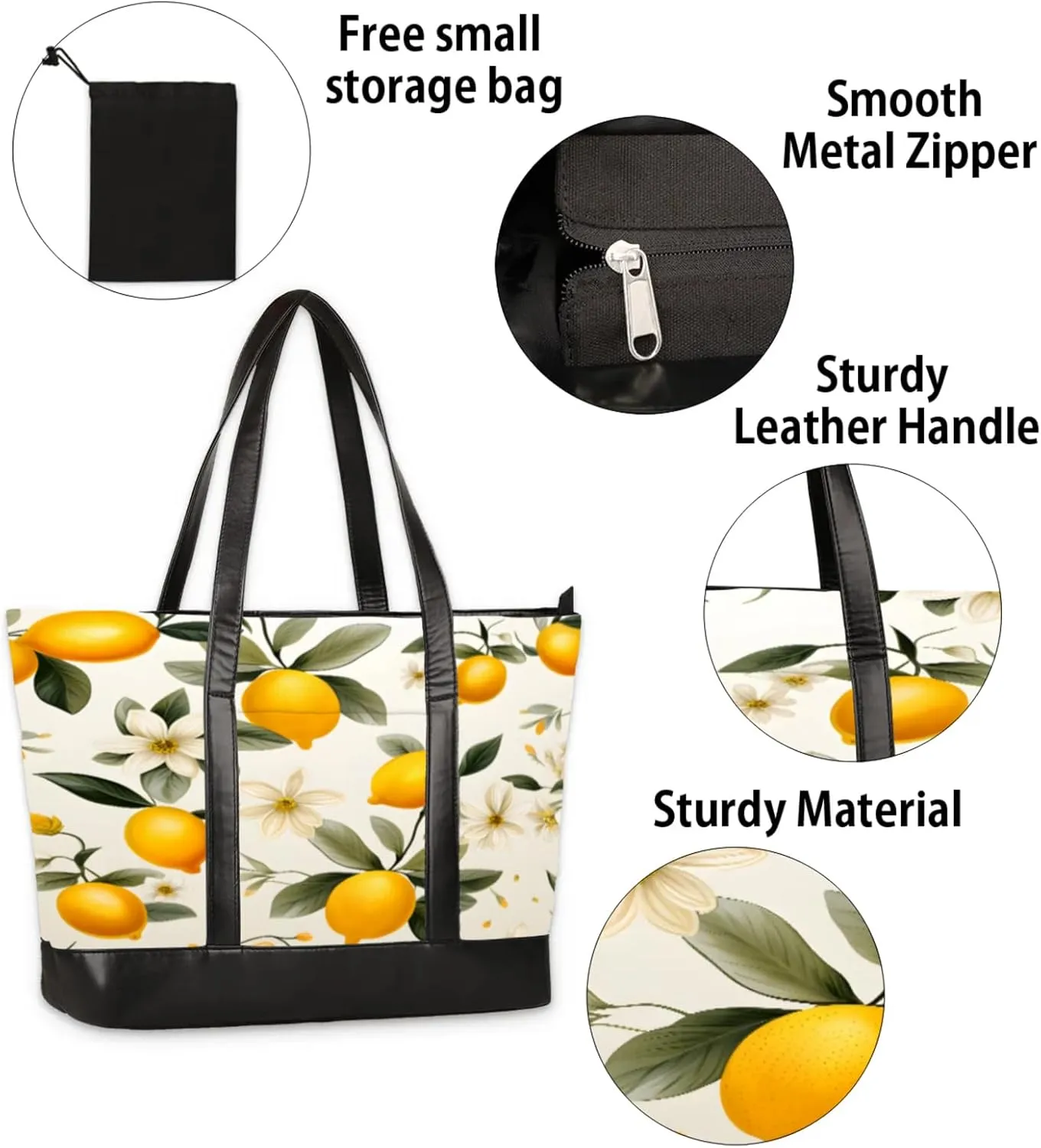 Tote Bag for Women with Zipper, Laptop Tote Bags Laptop Sleeve Case Shoulder Bag Messenger Bags