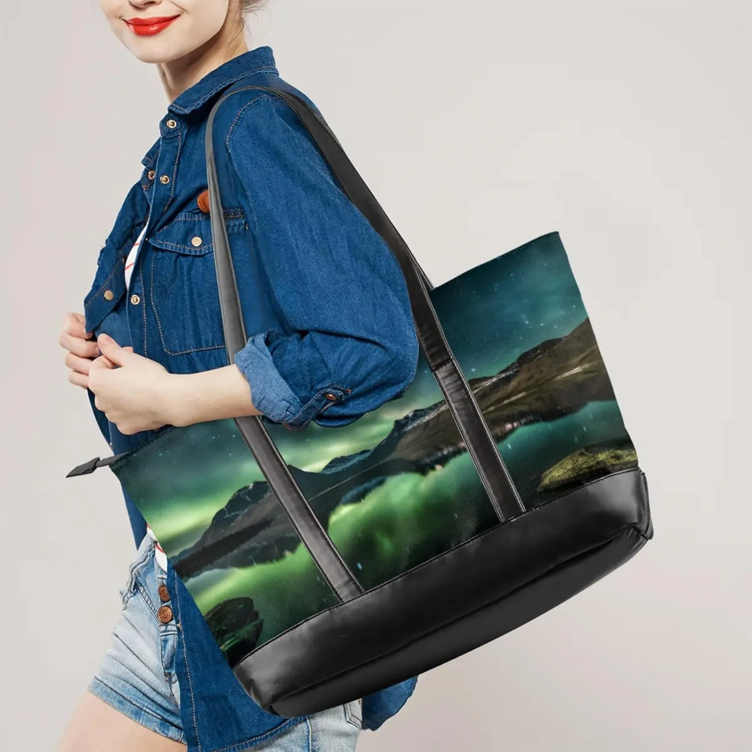 Tote Bag for Women with Zipper, Laptop Tote Bags Laptop Sleeve Case Shoulder Bag Messenger Bags