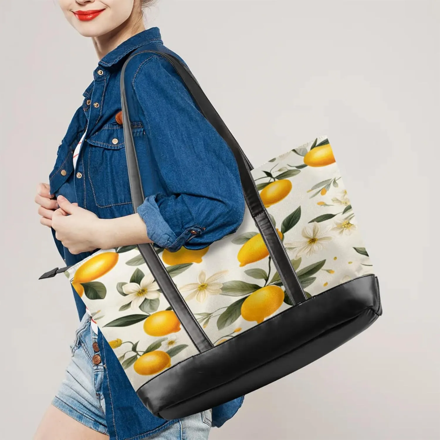 Tote Bag for Women with Zipper, Laptop Tote Bags Laptop Sleeve Case Shoulder Bag Messenger Bags