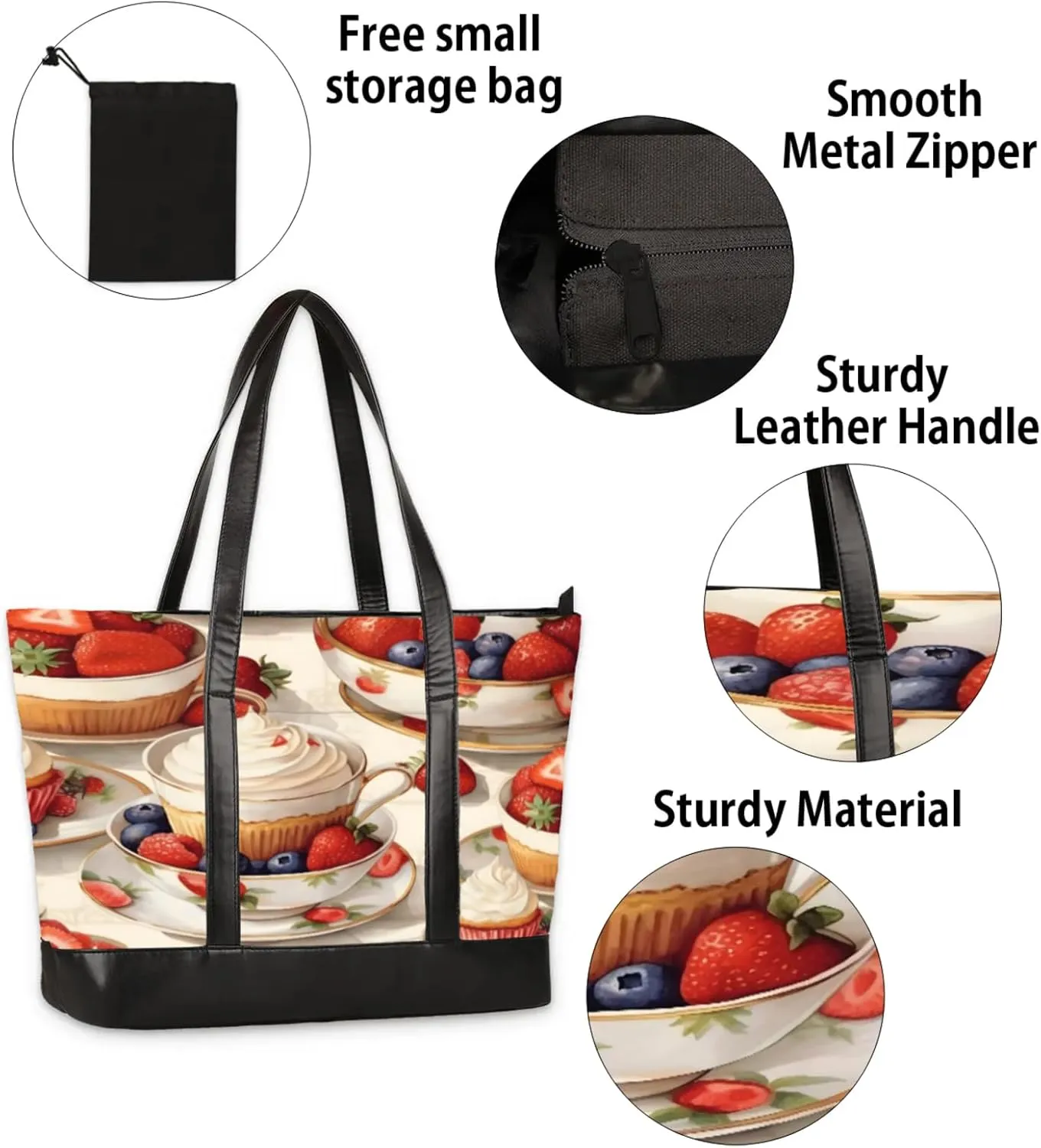 Tote Bag for Women with Zipper, Laptop Tote Bags Laptop Sleeve Case Shoulder Bag Messenger Bags