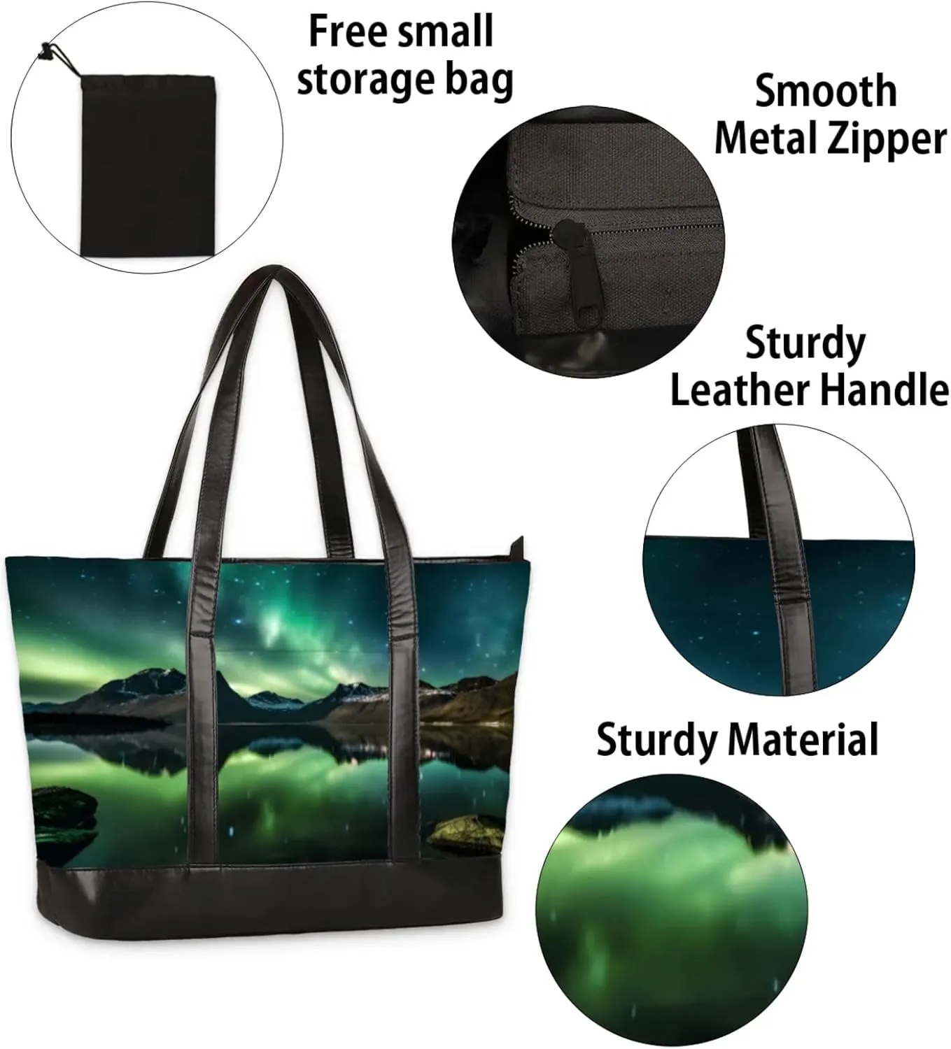Tote Bag for Women with Zipper, Laptop Tote Bags Laptop Sleeve Case Shoulder Bag Messenger Bags
