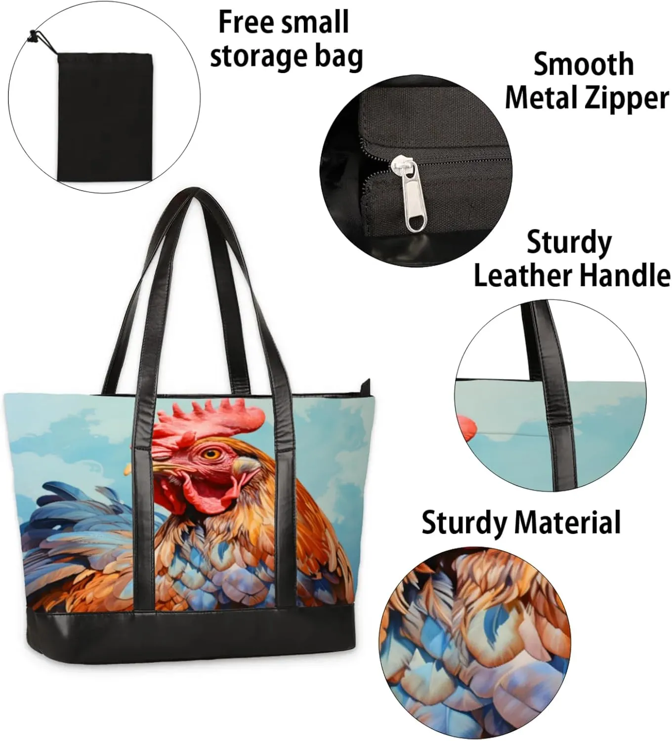 Tote Bag for Women with Zipper, Laptop Tote Bags Laptop Sleeve Case Shoulder Bag Messenger Bags