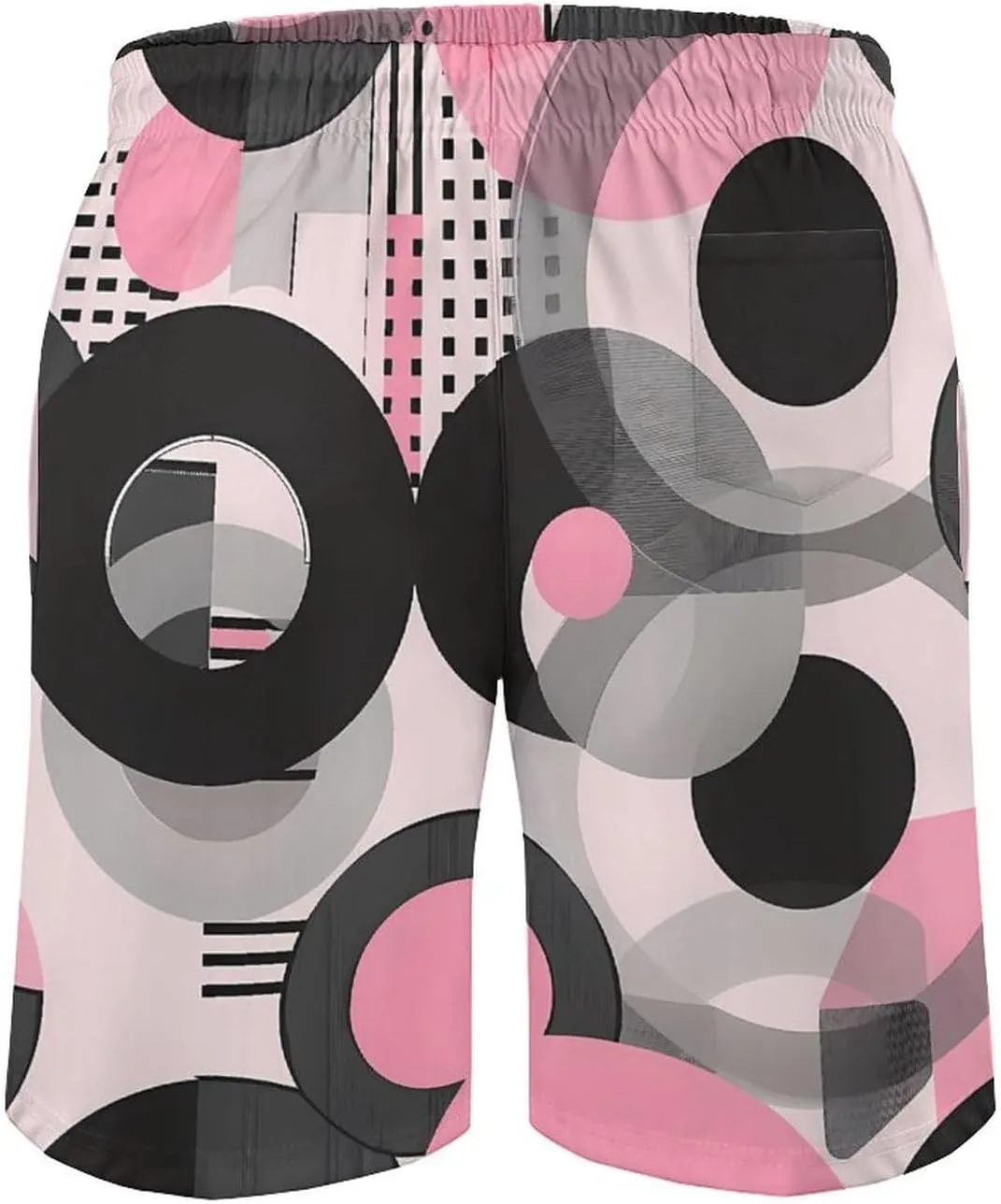 Vintage Circle Geometry Men's Swim Trunks Quick Dry Board Shorts Breathable Summer Beach Shorts Bathing Suits