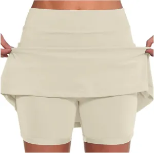Women Shorts Summer Casual Stretchy Golf Skorts Oversized High Waisted Tennis Mini Skirts with Pockets