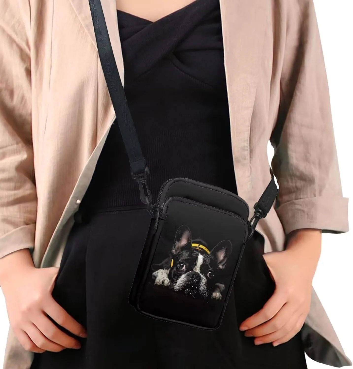 Women's 2 Layer Cross Body Bag Sling Bags Crossbody Handbag for Travel