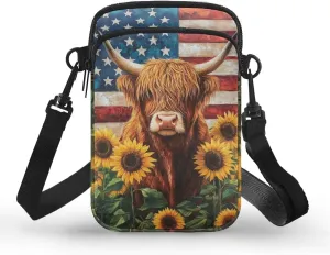 Women's 2 Layer Cross Body Bag Sling Bags Crossbody Handbag for Travel