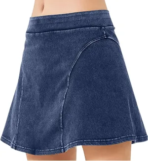 Womens Denim Skirt Shorts Trendy High Waisted Mini Skirt Stretchy Denim Short Skirts 2025 Y2K Mini Shorts Skirts