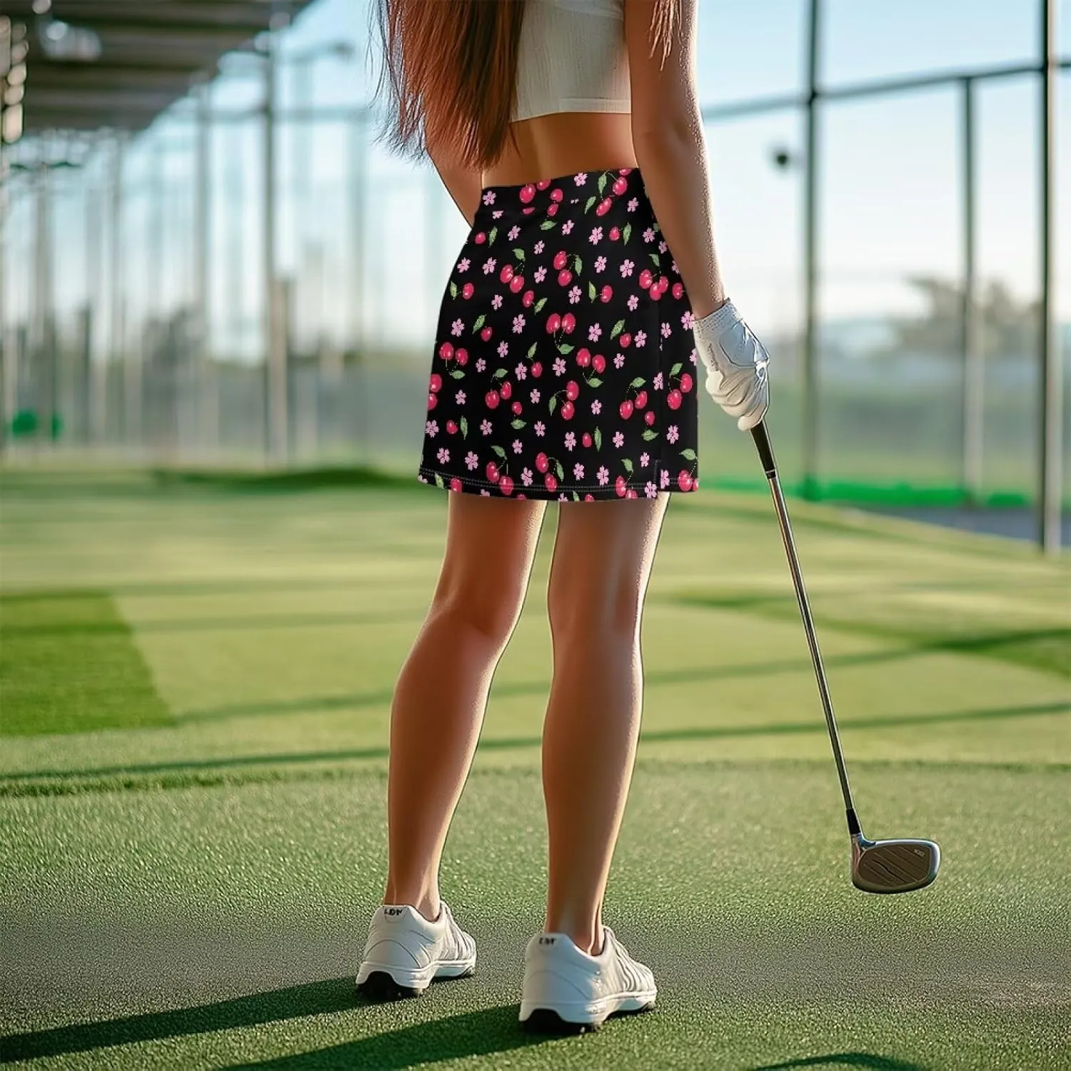 Women's Golf Skirt Athletic Skort Lightweight High Waisted Tennis Skirts with Pocket Shorts for Workout Sports