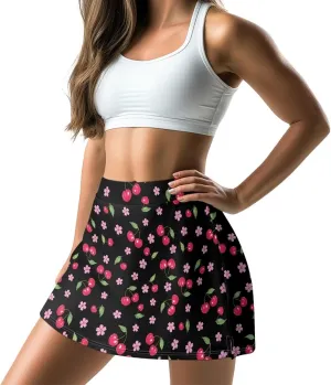 Women's Golf Skirt Athletic Skort Lightweight High Waisted Tennis Skirts with Pocket Shorts for Workout Sports