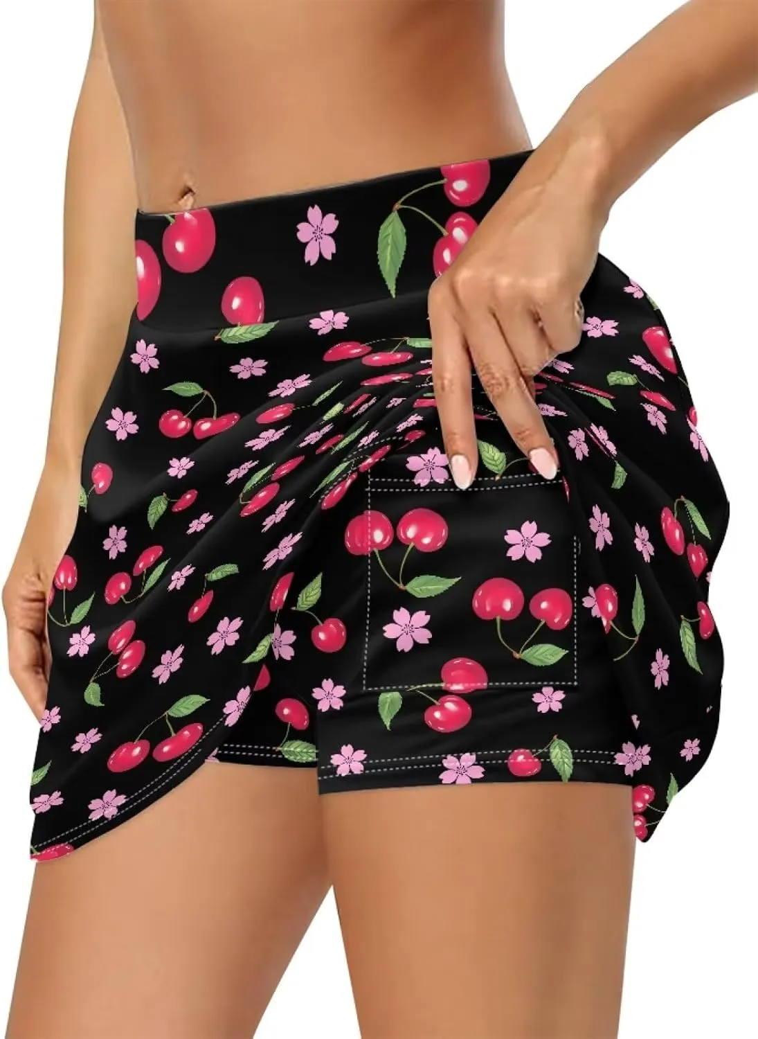 Women's Golf Skirt Athletic Skort Lightweight High Waisted Tennis Skirts with Pocket Shorts for Workout Sports
