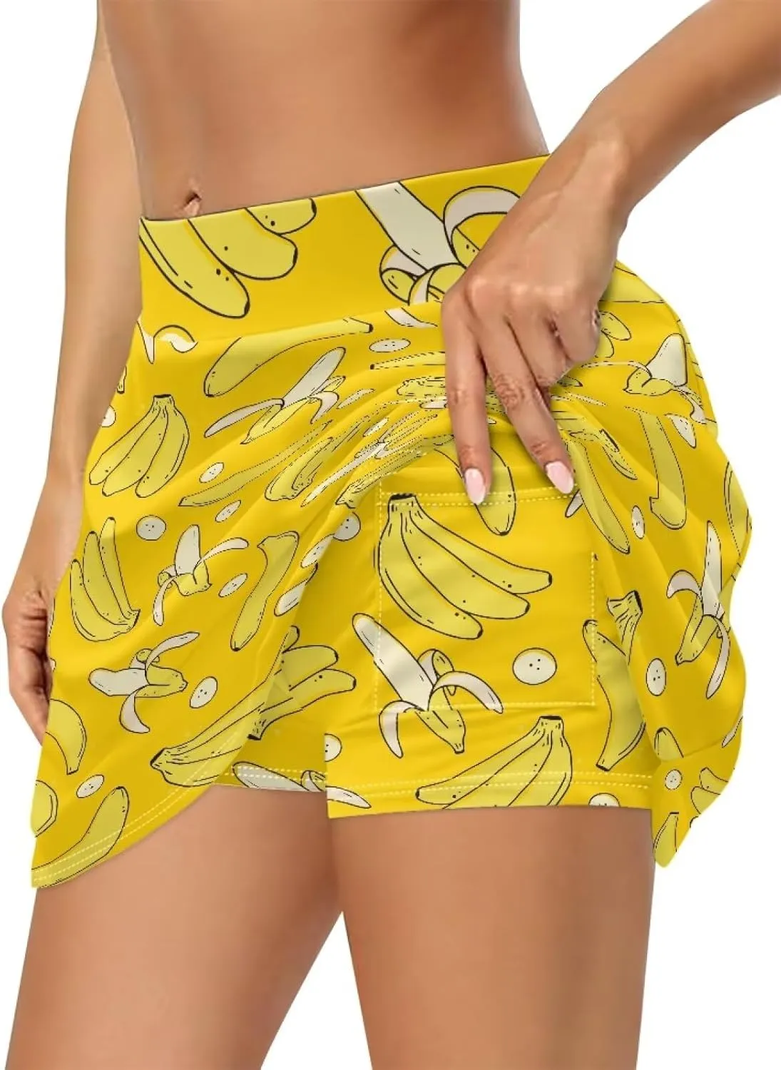 Women's Golf Skirt High Waisted Athletic Golf Tennis Skorts A Line Workout Running Skirts with Inner Pocket Shorts