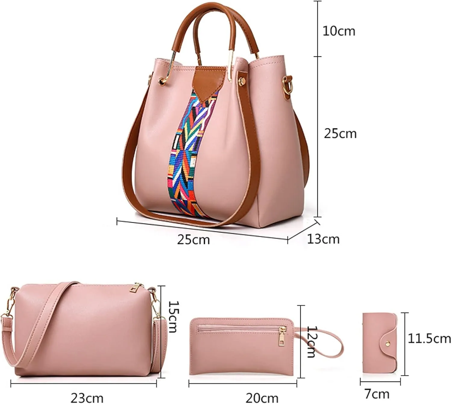 Women's Handbags Women Handbags Faux Leather Tote Bags Shoulder Bag Top Handle Satchel Purse Handbag Set 4pcs(Grey)