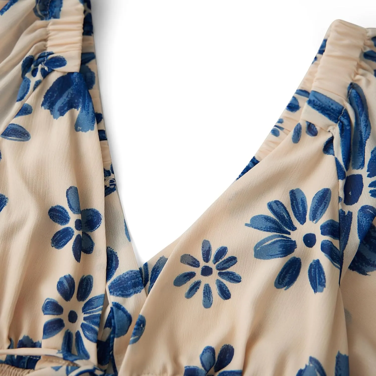 Womens Mini Summer Spring Dresses Casual Knot Front V Neck Ruffles Short Sleeve Floral Print Swing Dress