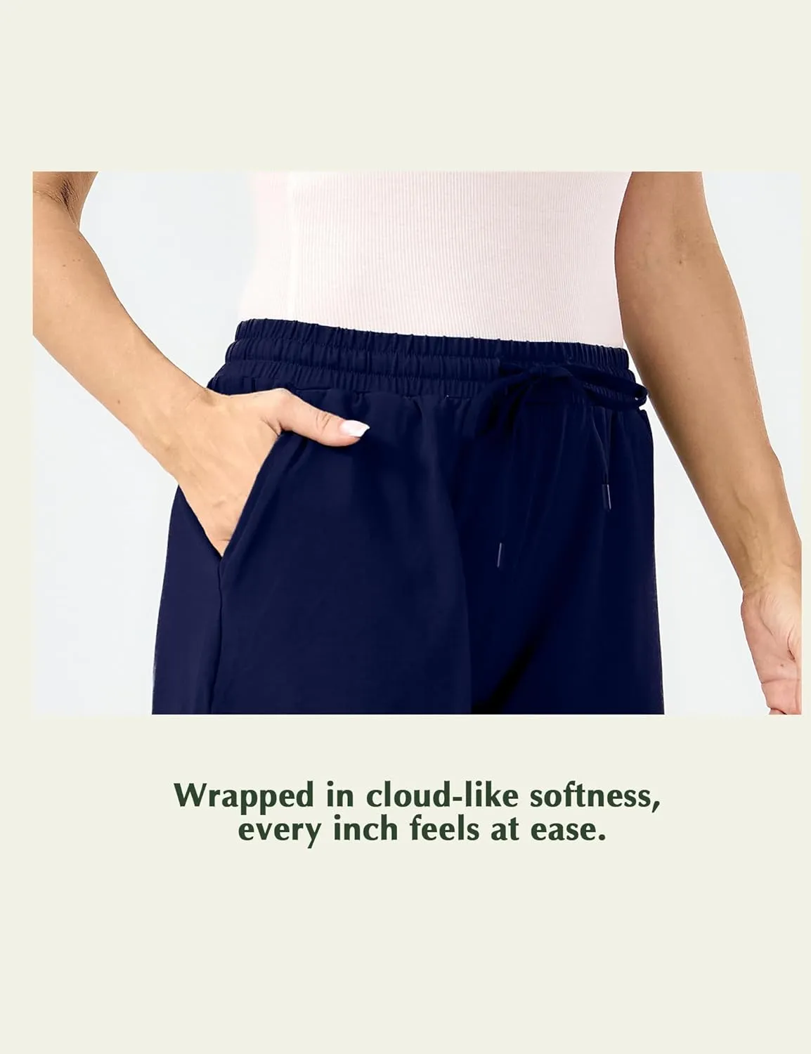 Womens Pajama Shorts Drawstring Waist Lounge Shorts with Pockets, Viscose Made from Bamboo