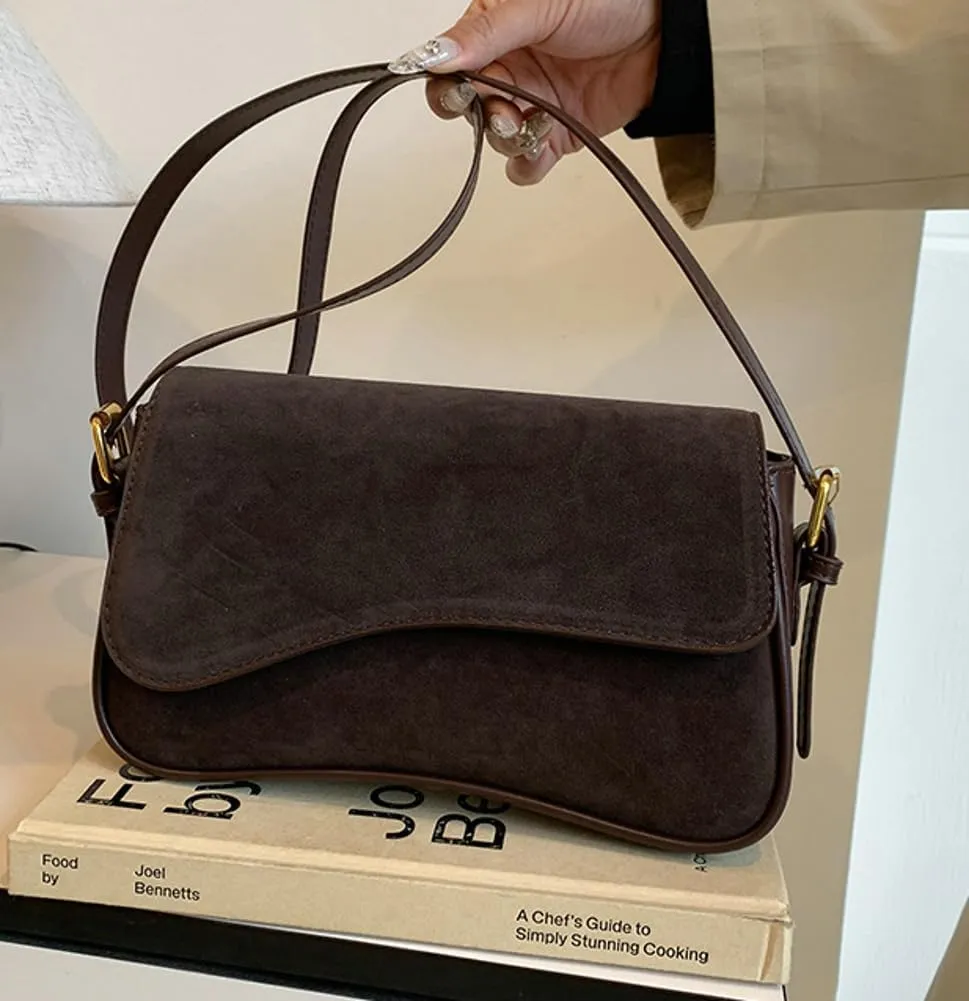 Womens Suede Hobo Shoulder Bag Retro Winter Fall Tote Handbags 2024 Crossbody Bag Underarm Bags for Travel Work