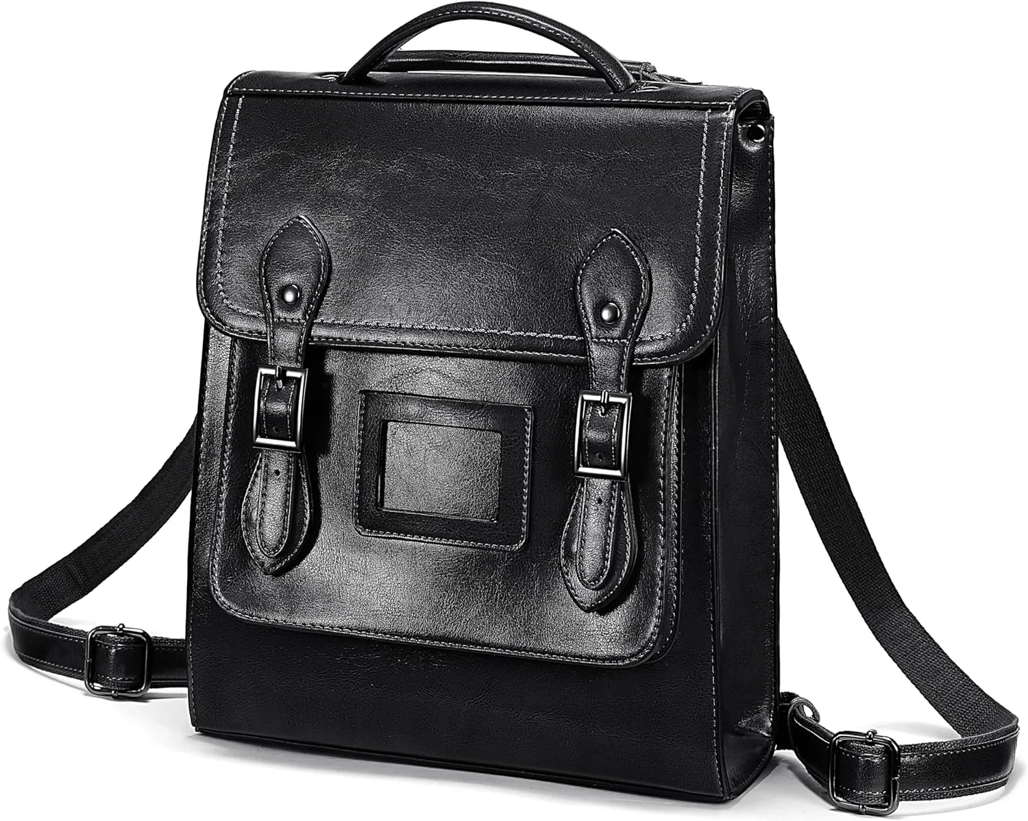 YALUXE Womens Genuine Cowhide Leather Backpack Handbags Convertible Back Pack with Double Buckles Closure