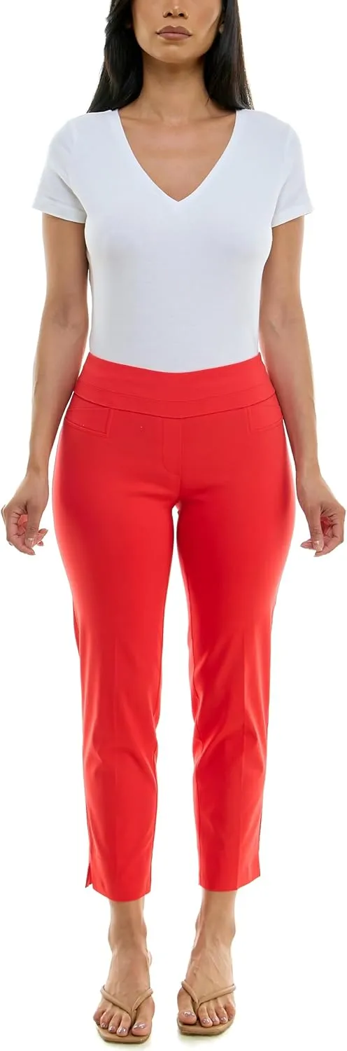 Zac & Rachel Women's Petite Pull-on Ankle Length Pants with Millennium Fabric