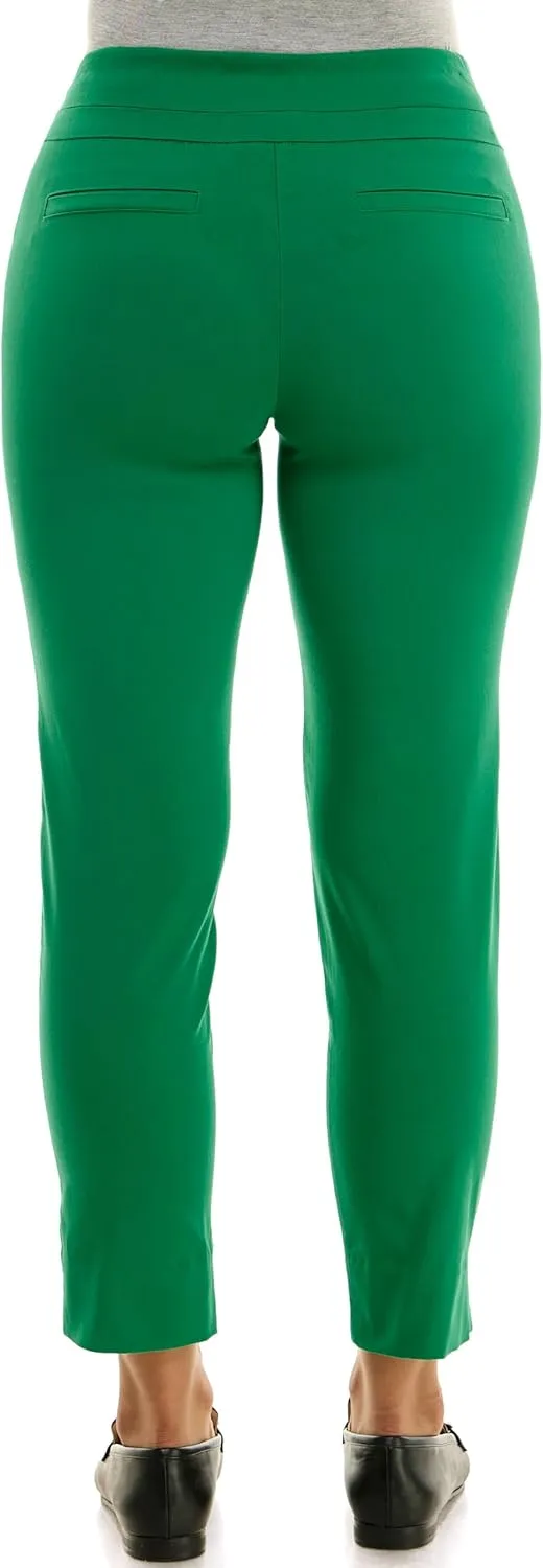 Zac & Rachel Women's Petite Pull-on Ankle Length Pants with Millennium Fabric