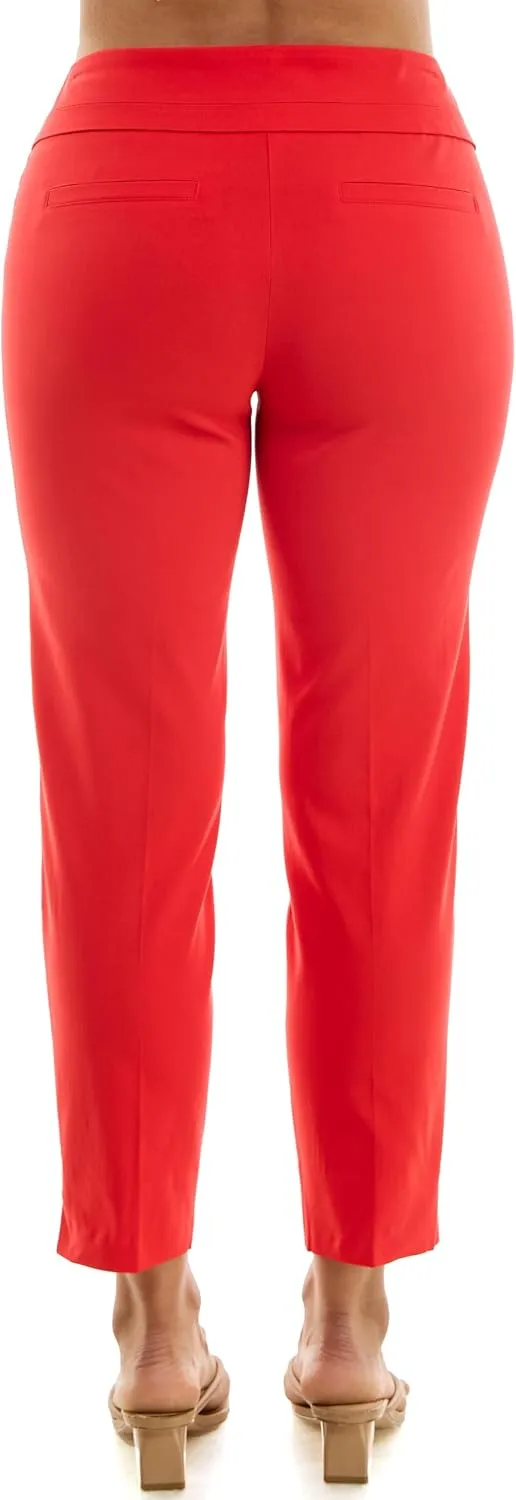 Zac & Rachel Women's Petite Pull-on Ankle Length Pants with Millennium Fabric