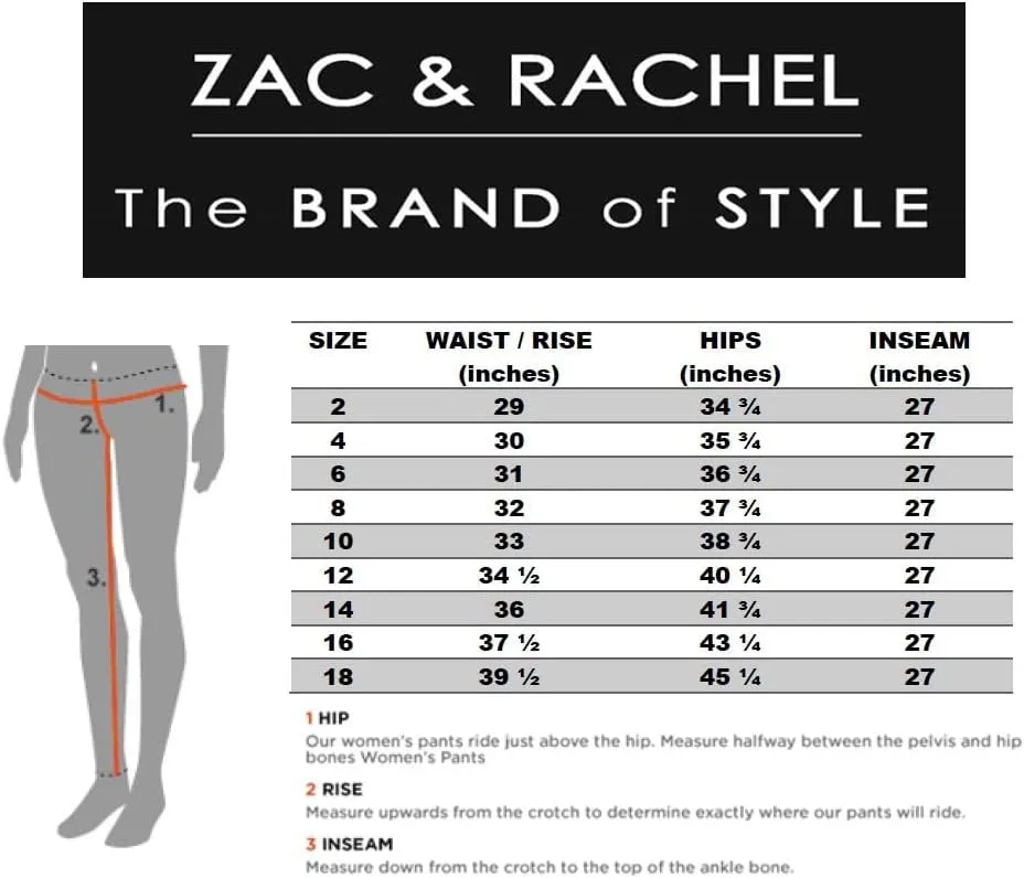 Zac & Rachel Women's Petite Pull-on Ankle Length Pants with Millennium Fabric