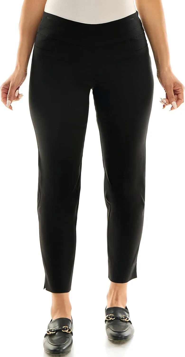 Zac & Rachel Women's Petite Pull-on Ankle Length Pants with Millennium Fabric