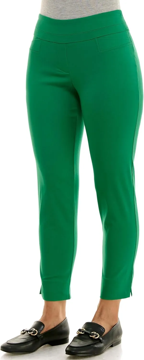 Zac & Rachel Women's Petite Pull-on Ankle Length Pants with Millennium Fabric
