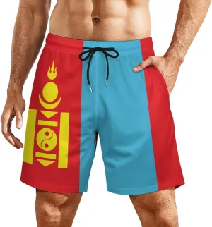 Zakqeik Palestine Flag Mens Swim Trunks Quick Dry Swim Shorts with Pockets Funny Beach Shorts