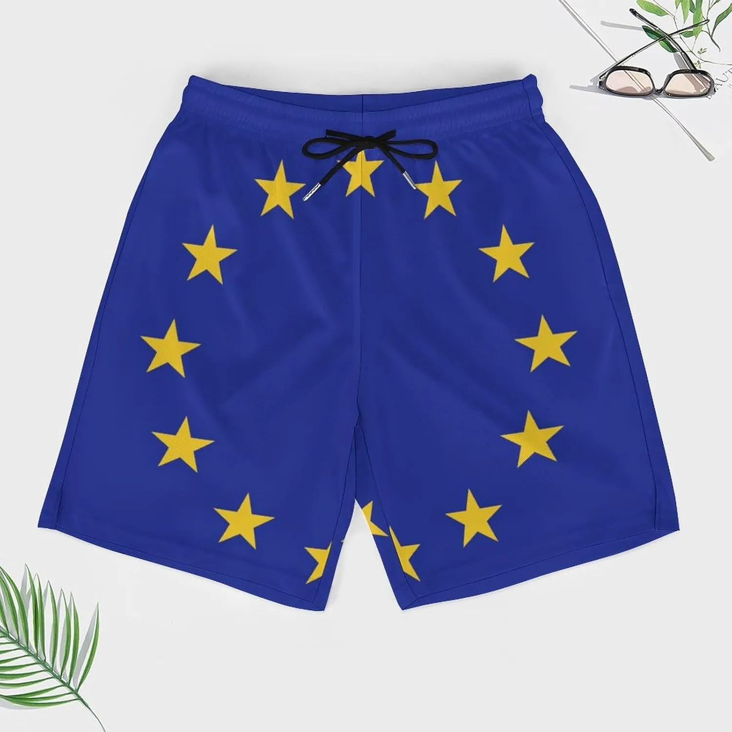 Zakqeik Palestine Flag Mens Swim Trunks Quick Dry Swim Shorts with Pockets Funny Beach Shorts