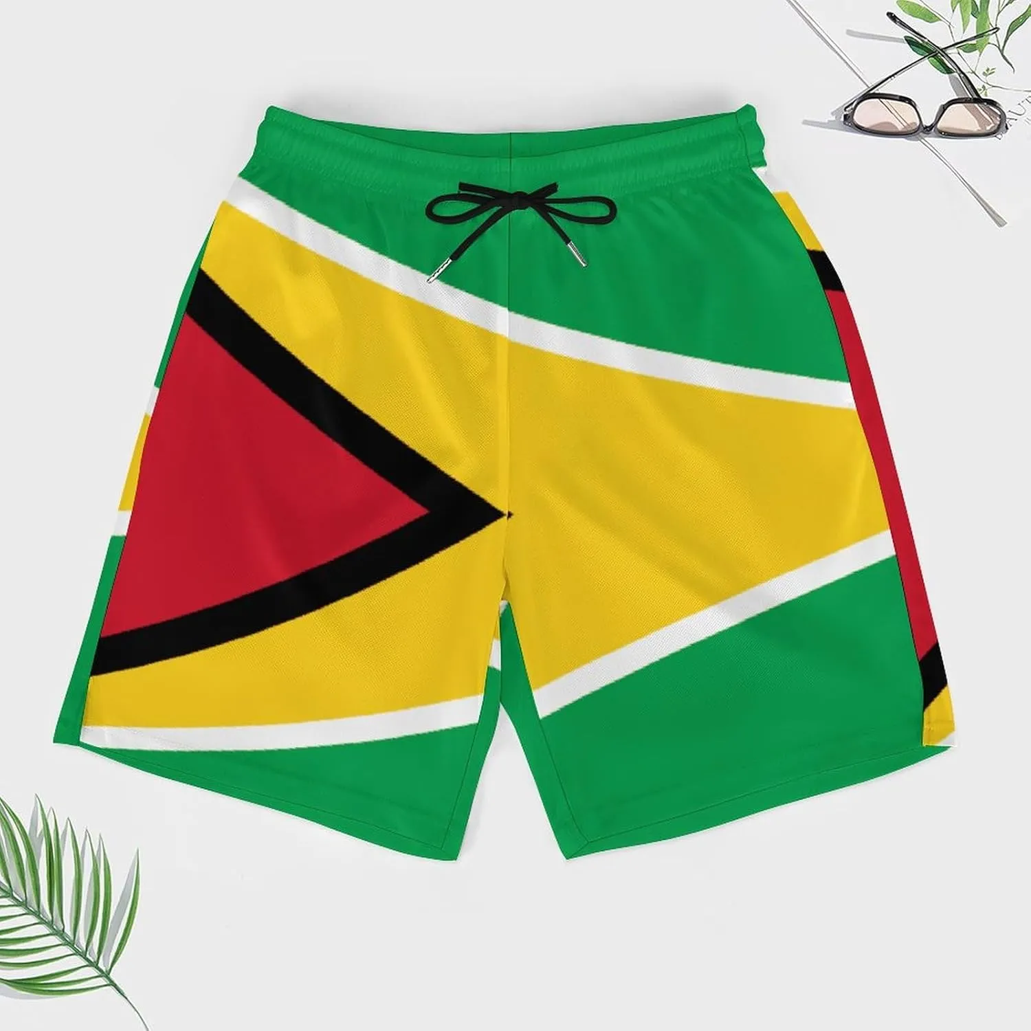 Zakqeik Palestine Flag Mens Swim Trunks Quick Dry Swim Shorts with Pockets Funny Beach Shorts