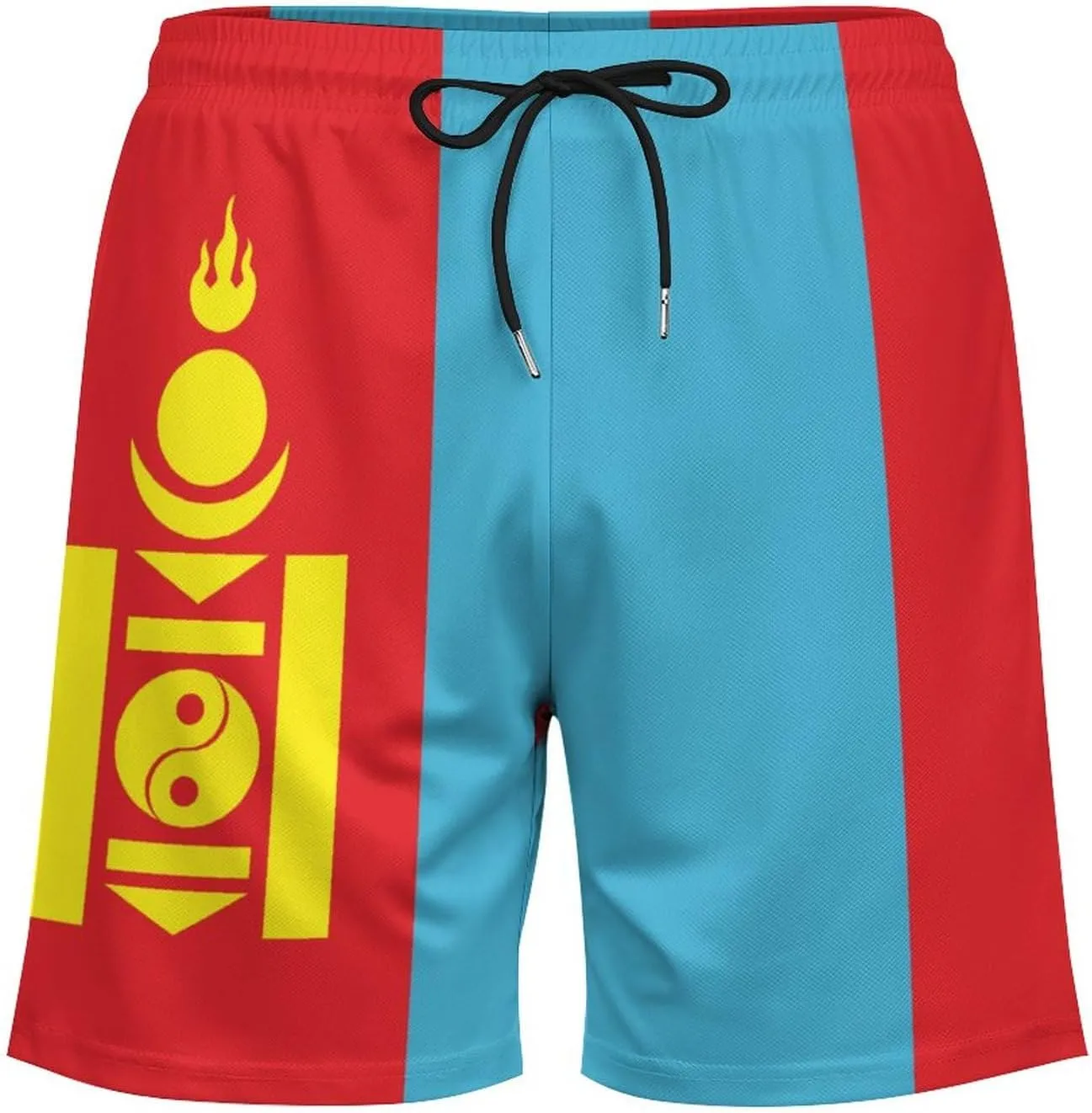 Zakqeik Palestine Flag Mens Swim Trunks Quick Dry Swim Shorts with Pockets Funny Beach Shorts