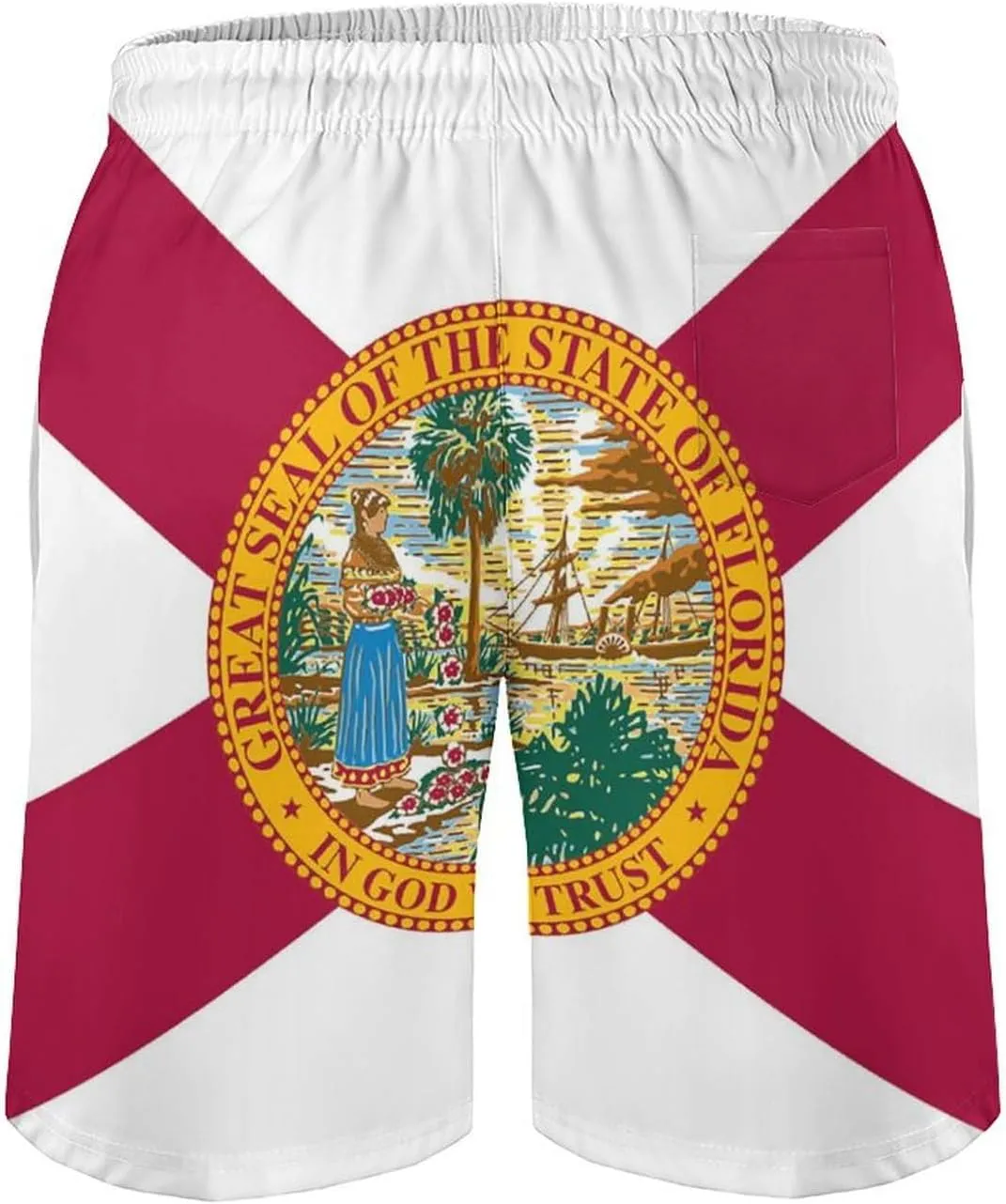 Zakqeik Slovakia Flag Mens Swim Trunks Quick Dry Swim Shorts with Pockets Funny Beach Shorts