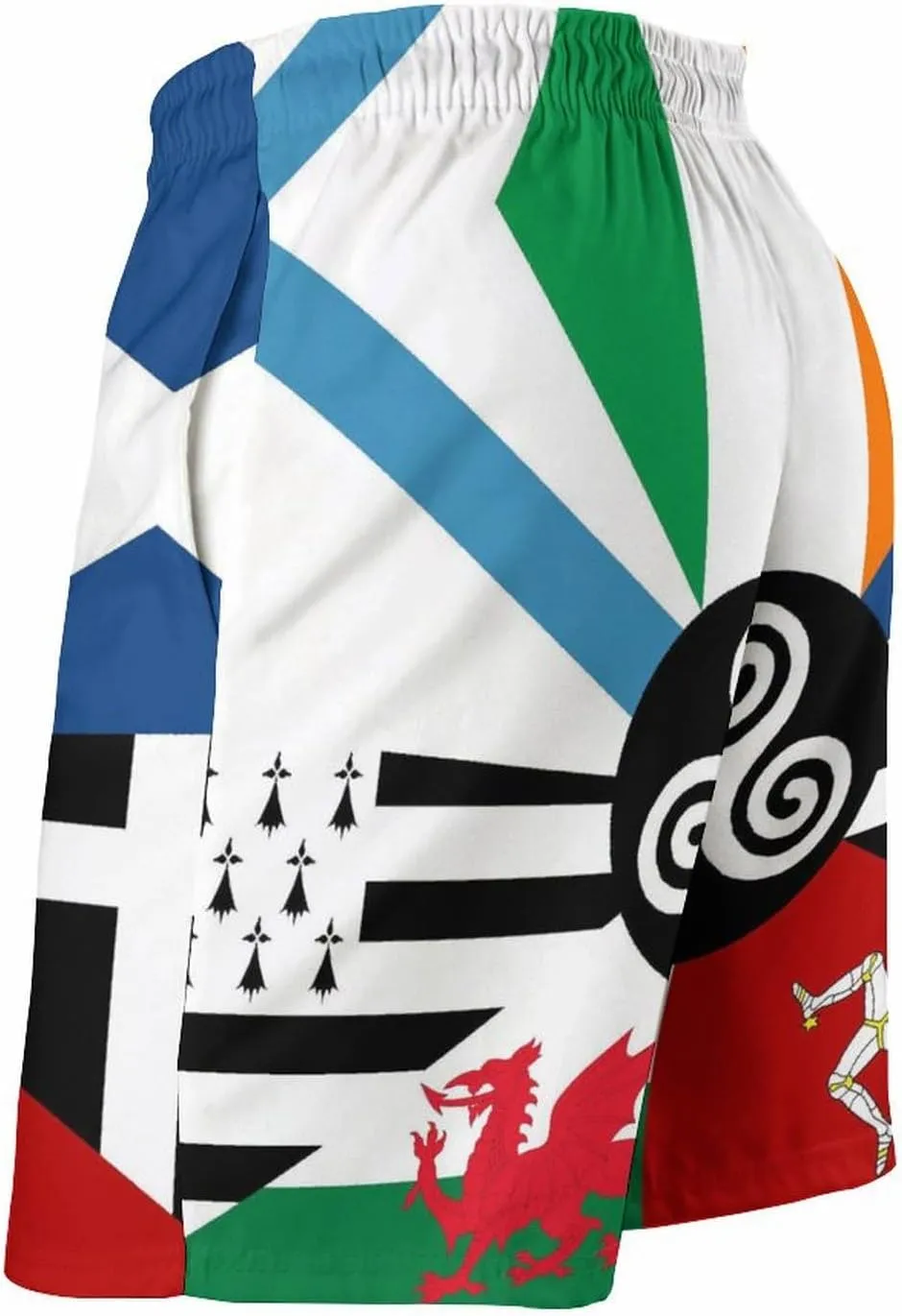 Zakqeik Slovakia Flag Mens Swim Trunks Quick Dry Swim Shorts with Pockets Funny Beach Shorts